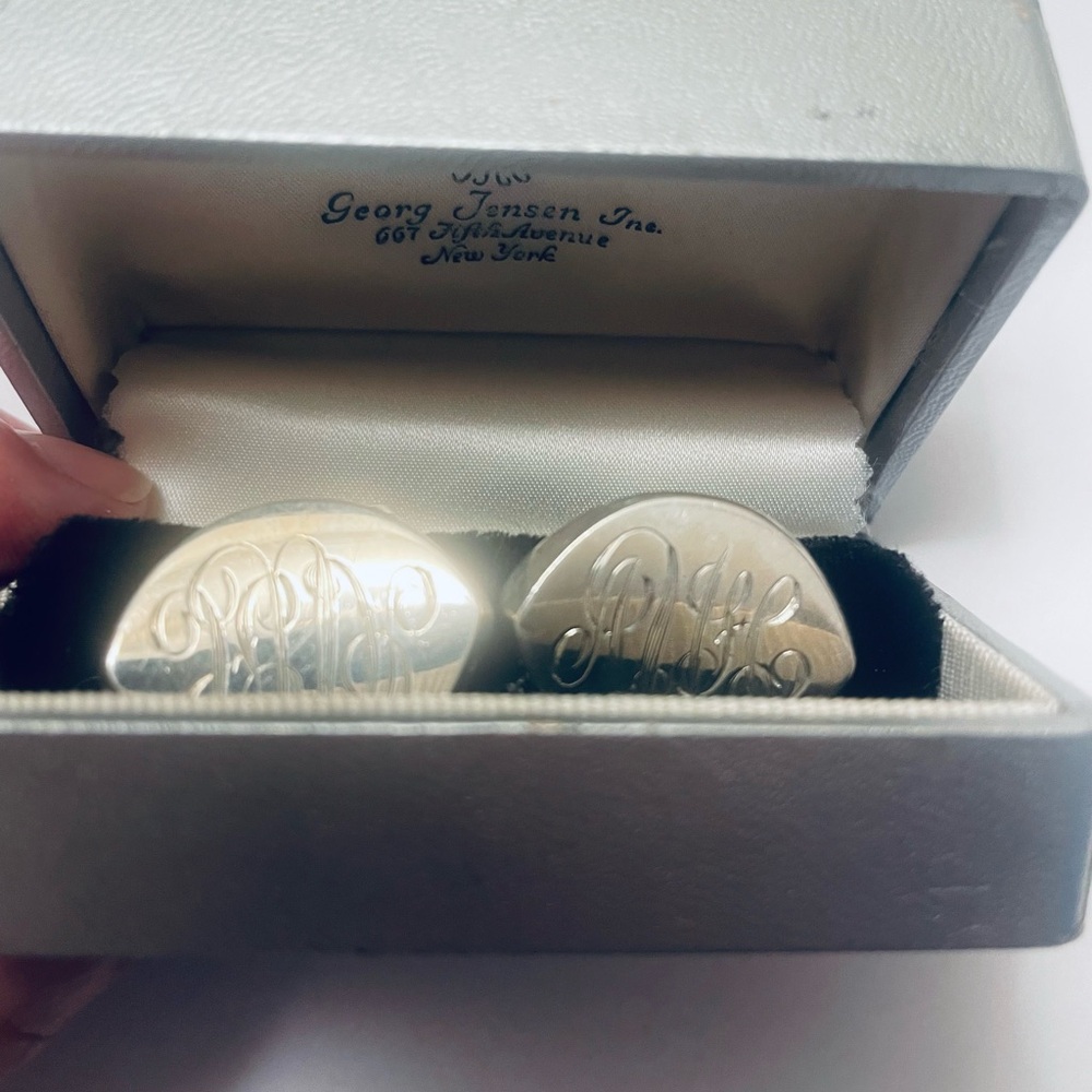 Georg Jensen Sterling Silver Cuff Links # 110  Vintage 1980’s
